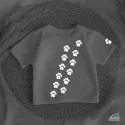 Mini psí stopy - reflexní nažehlovací potisk na textil.