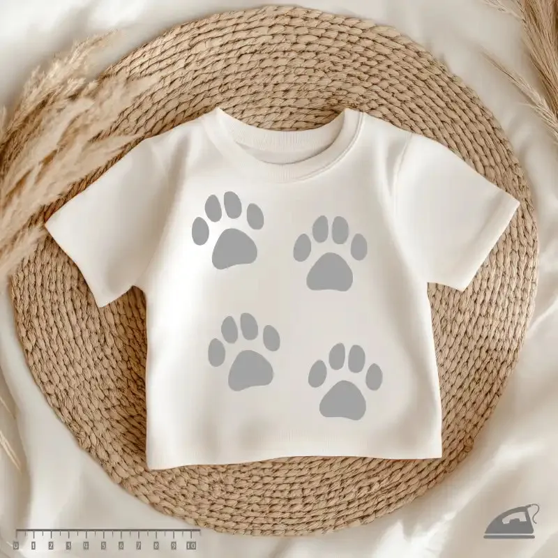 Reflexní nažehlovačky na oblečení - psí stopy velké.