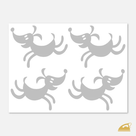 Reflexní nažehlovačky pro děti - Veselí pejsci.