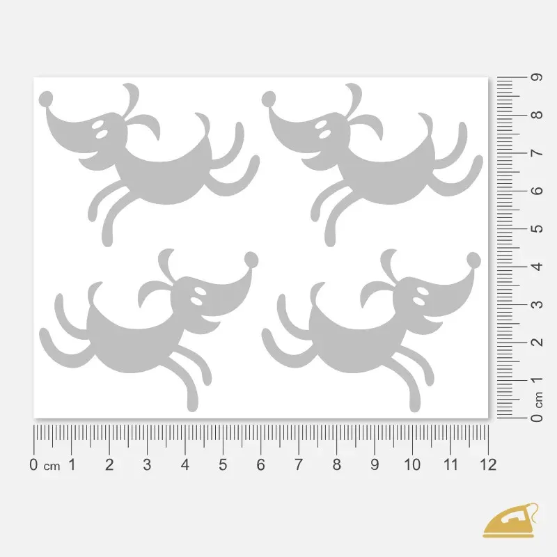 Veselí pejsci - reflexní nažehlovačky na oblečení pro děti.