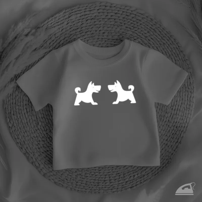 Reflexní nažehlovací obrázky Pejsci - siluety.