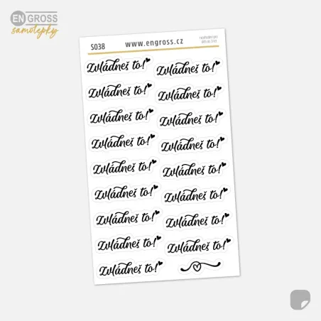 Motivační samolepky do diáře - Zvládneš to!