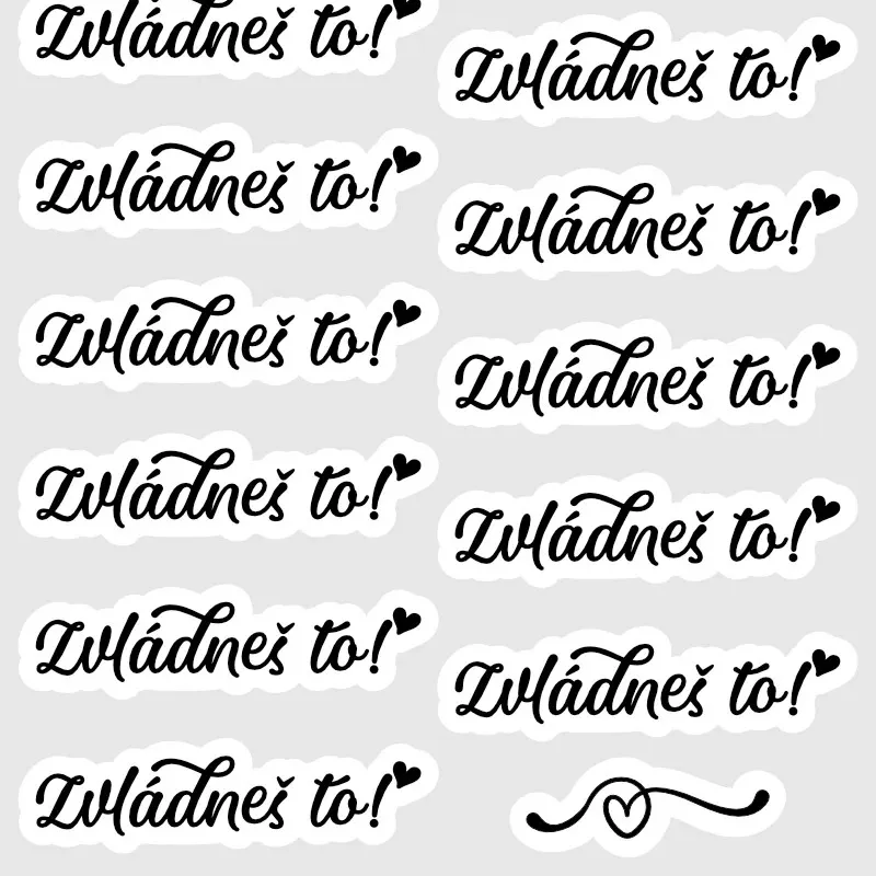 Samolepky pro motivaci v diáři - Zvládneš to!