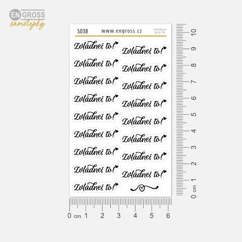 Zvládneš to! Samolepky pro pozitivní motivaci.