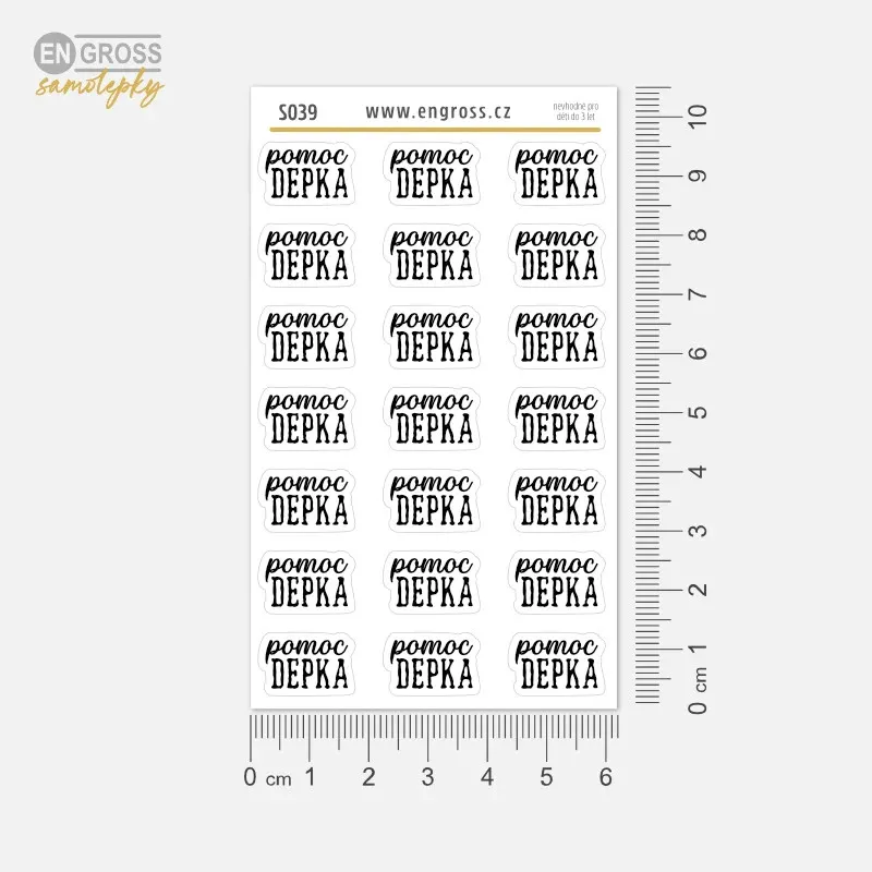 Pomoc depka - samolepky pro plánování v diáři.