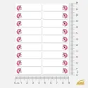 36 nažehlovacích štítků s jednorožcem na jména do školky - nažehlovací a popisovatelné.