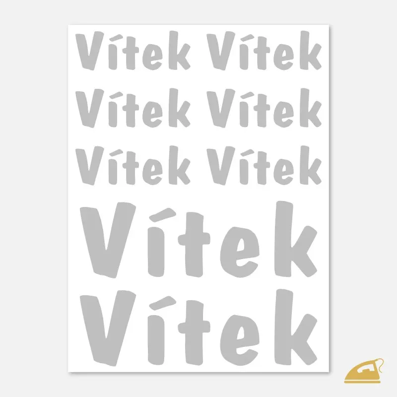 Reflexní nažehlovací jména a texty vyrábíme na přání.