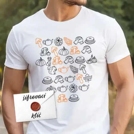 Tričko se zasifrovaným potiskem na přání, ideální jako dárek.