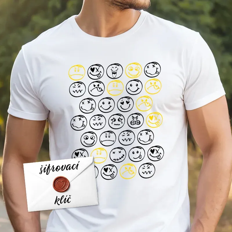 Tričko s vaším zašifrovaným vzkazem jako dárek.