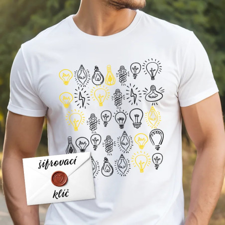 Tričko se zašifrovaným vzkazem na přání - netradiční dárek.