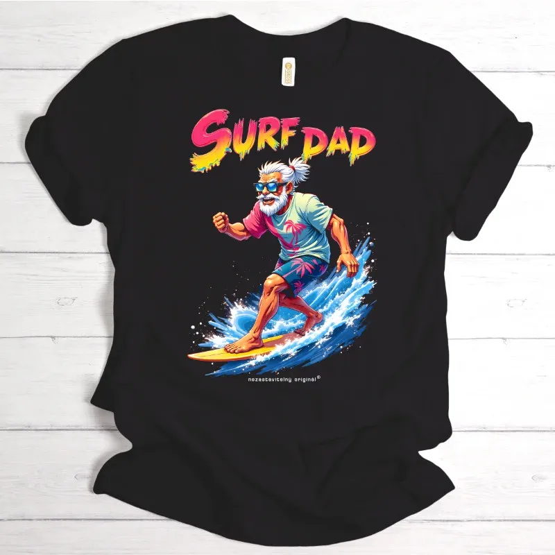 Tričko pro energické muže v každém věku Surf Dad, ideální jako dárek.