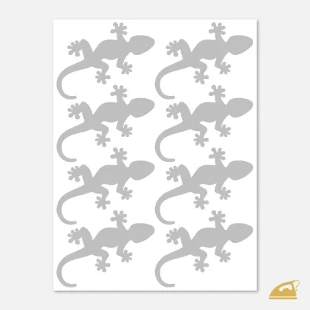 Reflexní nažehlovací obrázky - ještěrky 8 ks.