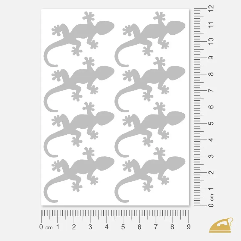 Reflexní nažehlovačky Ještěrky - na oblečení, bavlnu i polyester.