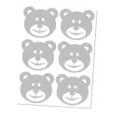 Reflexní nažehlovací obrázky pro děti - Medvědi.
