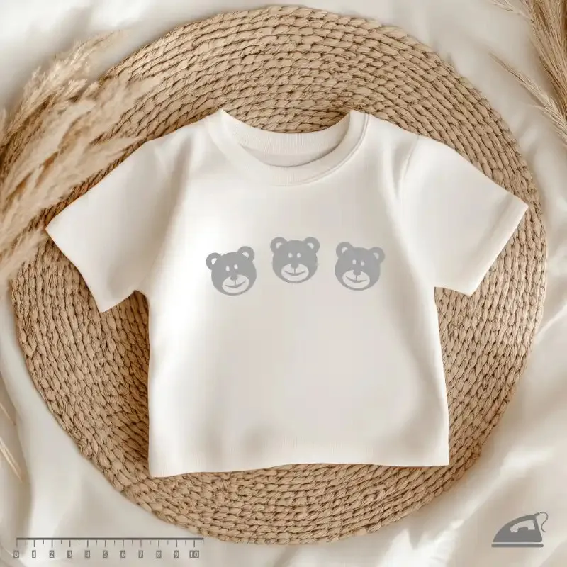 Reflexní medvědi - nažehlovačky na dětské oblečení.