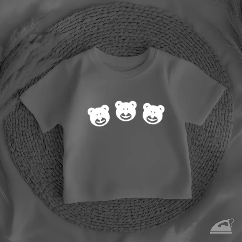 Nažehlovací reflexní potisk k domácímu nažehlení - medvědi.