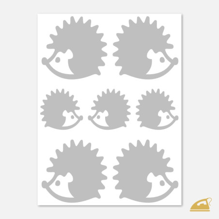 Reflexní nažehlovačky na dětské oblečení - Ježci.