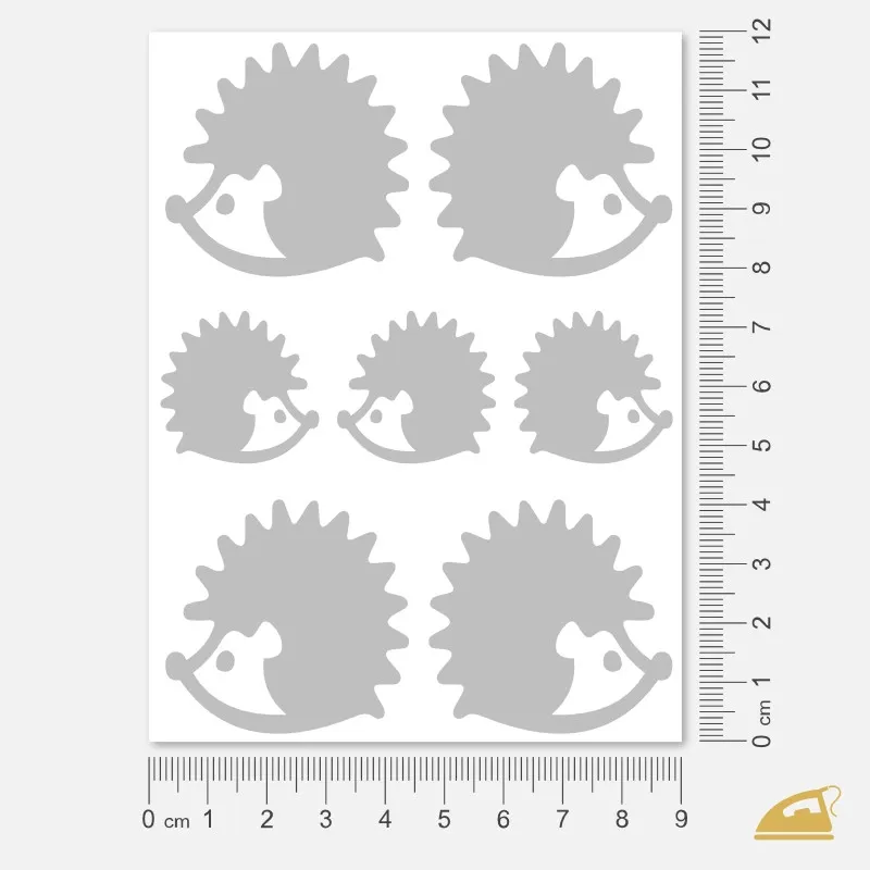 Reflexní nažehlovačky pro rodiče - Ježci na dětské oblečení.