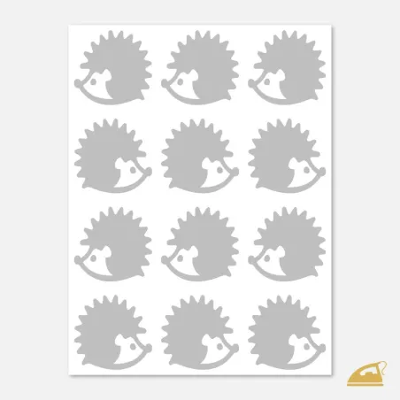 Reflexní nažehlovací obrázky na dětské oblečení - Malí ježci.