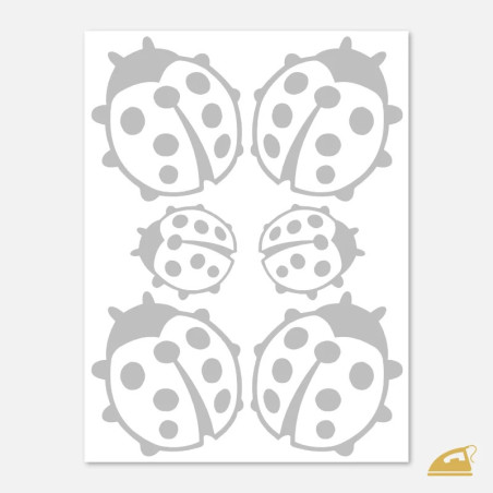 Reflexní nažehlovací obrázky na oblečení pro děti i rodiče - Berušky.