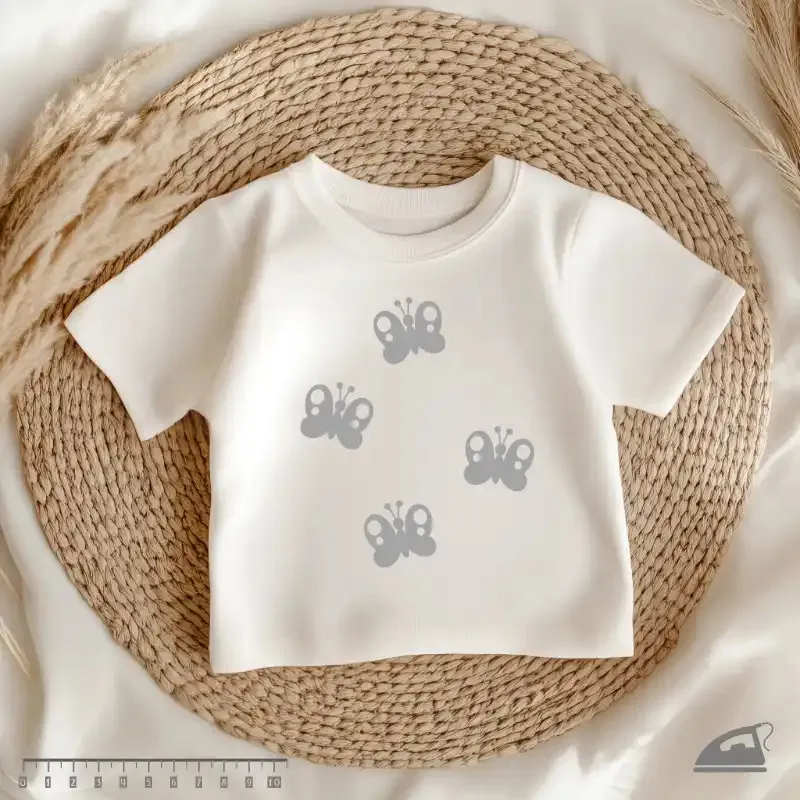 Dětský reflexní nažehlovací potisk Motýl 12 kusů.