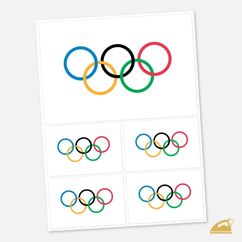 Nažehlovací olympijská vlajka 5 ks k domácímu nažehlení.