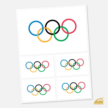 Nažehlovací olympijská vlajka 5 ks k domácímu nažehlení.