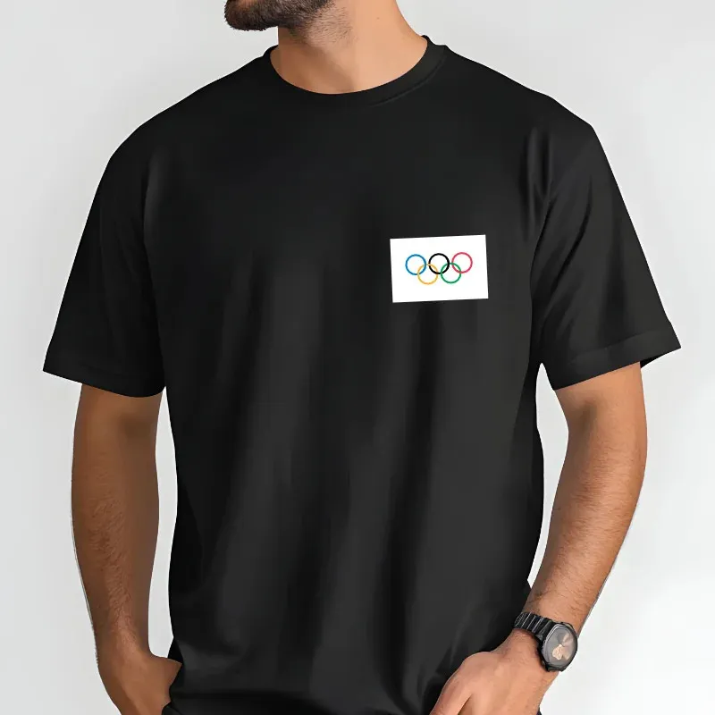 Nažehlovací Olympijská vlajka, 5 ks ve dvou velikostech, DTF potisk.