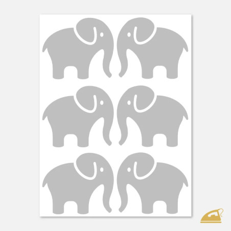 Reflexní nažehlovačky Slon velký | Dětský potisk na oblečení