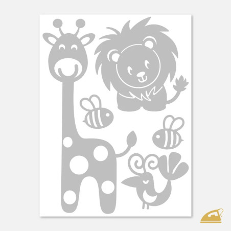 Reflexní nažehlovací Zvířátka na oblečení pro malé děti.