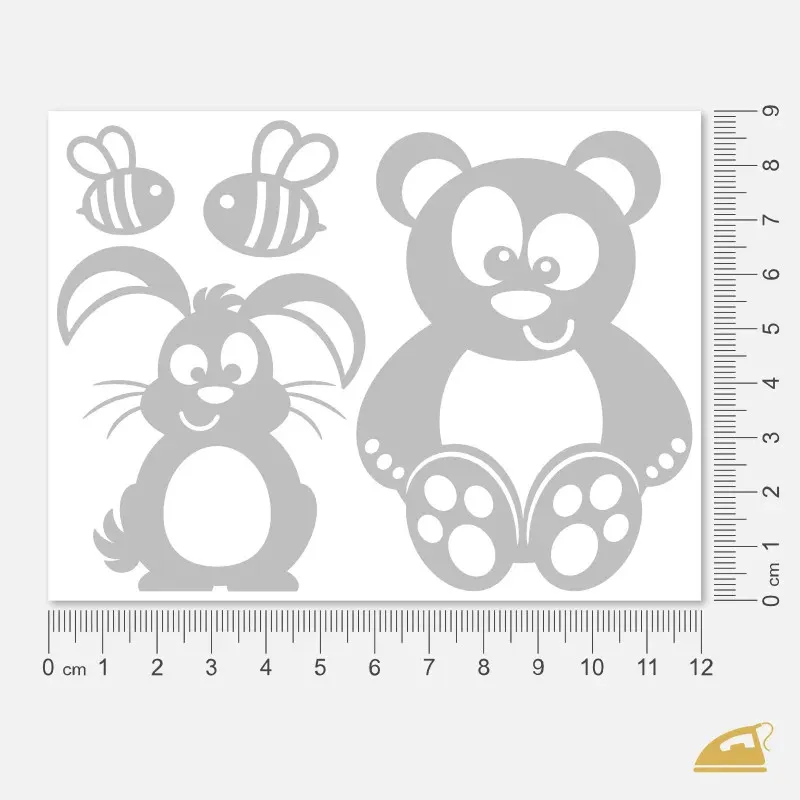 Pro zvýšení videtelnosti - reflexní nažehlovačky na dětské oblečení Lesní zvířátka.