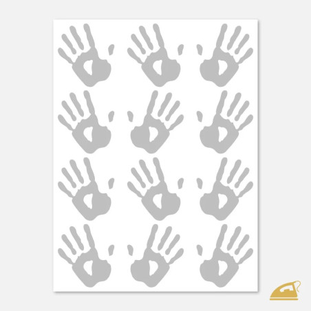 Reflexní nažehlovací potisk pro děti i dospělé - Ruce.