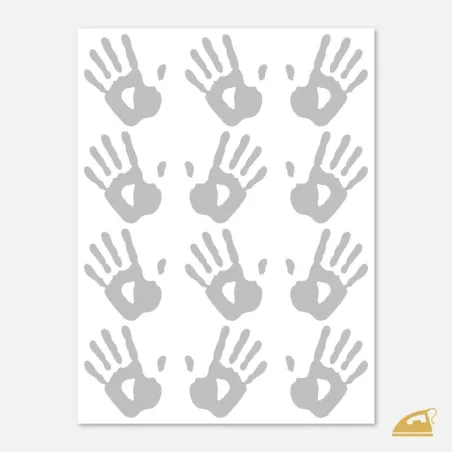 Reflexní nažehlovací potisk pro děti i dospělé - Ruce.