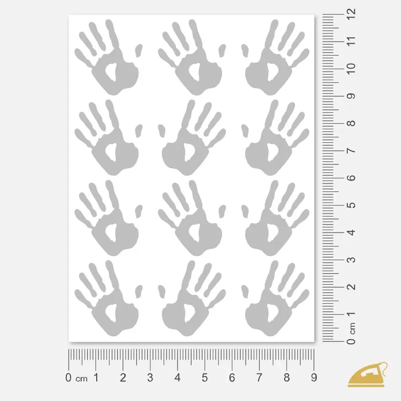 Reflexní potisk ke zvýšení viditelnosti a bezpečnosti - Ruce.