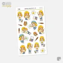 Mini samolepky do diáře a kalendáře s blondýnkou malující na tričko.