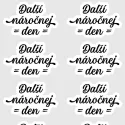 Textové nálepky do diáře Další náročněj den, pro zaznamenání dne.