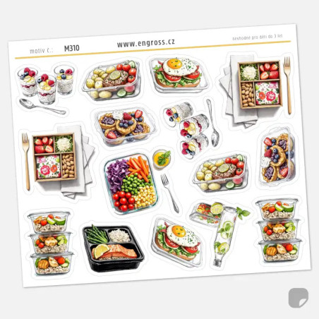 Damolepky do diáře - Jídlo, oděd do krabičky.