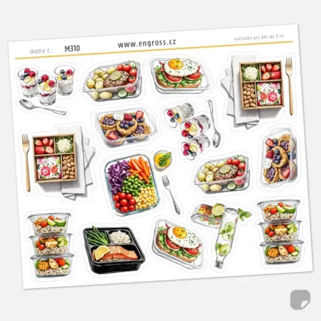 Damolepky do diáře - Jídlo, oděd do krabičky.