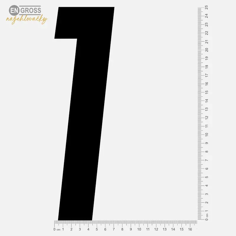 Nažehlovací číslo 1 na sportovní dres pro dospělé, nažehlení žehličkou.