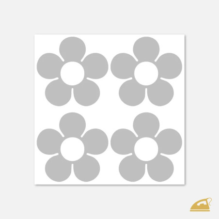 Reflexní nažehlovačky Kytička na oblečení pro děti i dospělé.