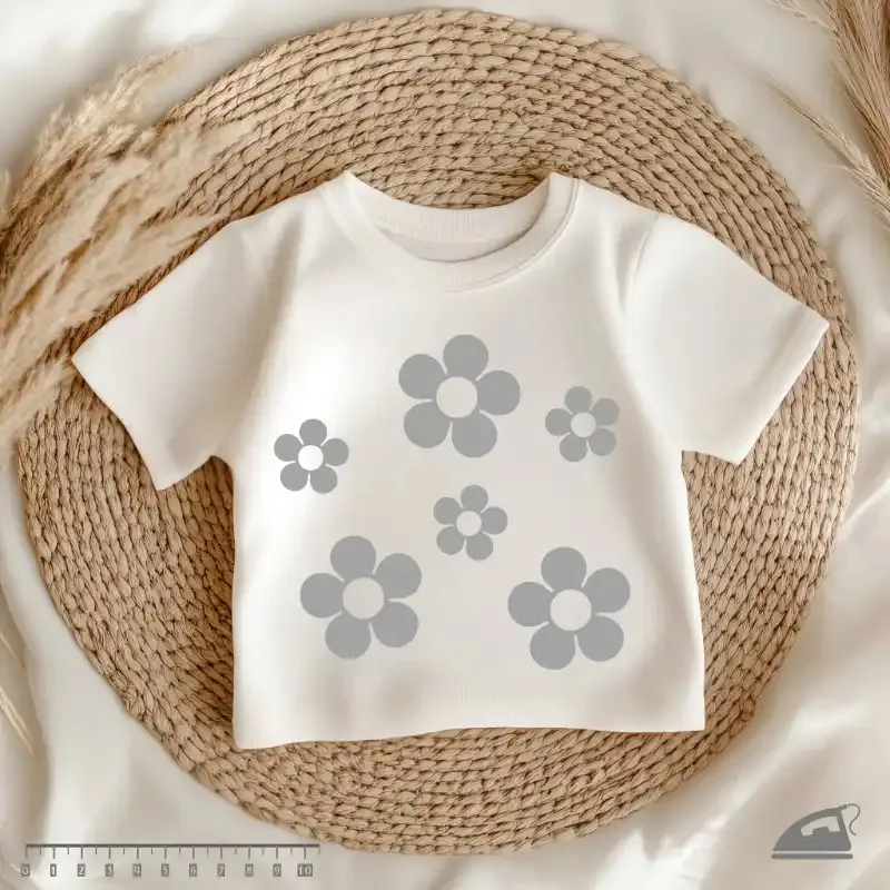 Reflexní nažehlovací obrázky Kytičky.