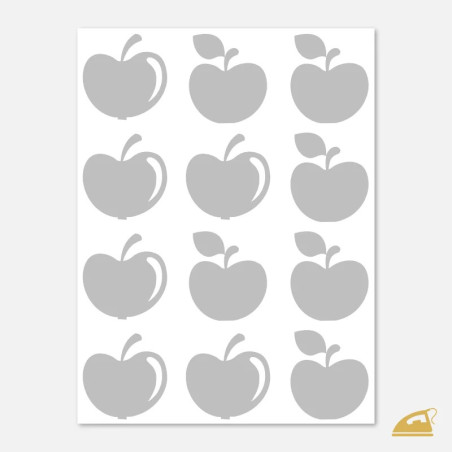 Reflexní nažehlovačky Jablíčka k domácímu nažehlení.