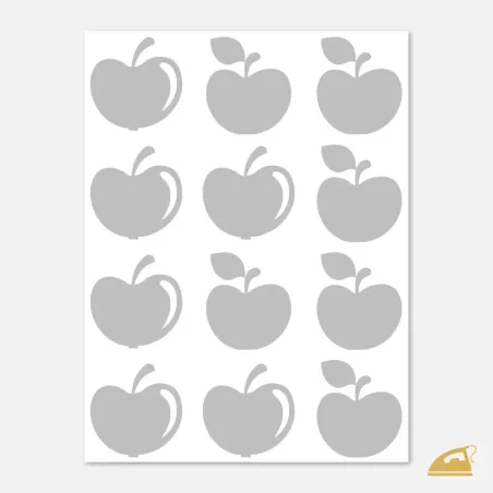 Reflexní nažehlovačky Jablíčka k domácímu nažehlení.