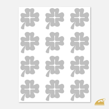 Reflexní nažehlovačky čtyřlístek na oděvy pro děti i dospělé.