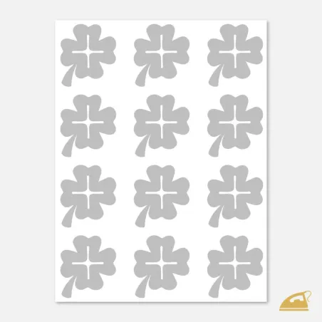 Reflexní nažehlovačky čtyřlístek na oděvy pro děti i dospělé.