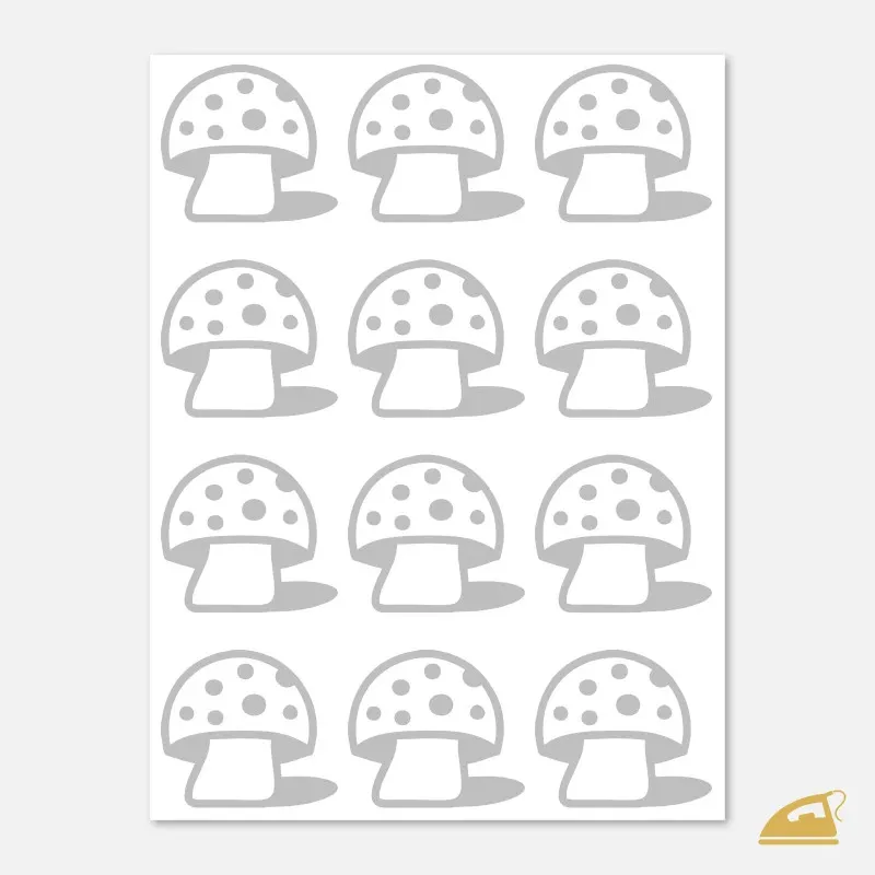 Reflexní nažehlovačky Houba pro zvýšení viditelnosti dětského oblečení.