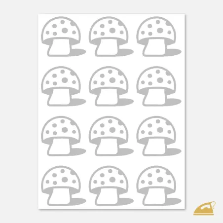 Reflexní nažehlovačky Houba pro zvýšení viditelnosti dětského oblečení.