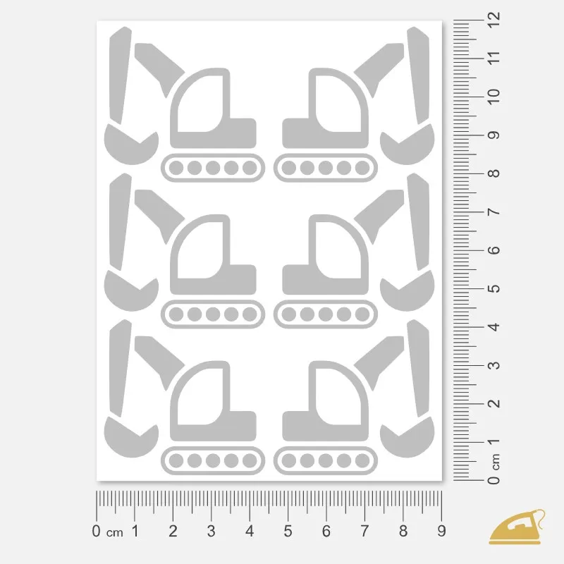 Reflexní nažehlovačky Bagry zvyšují viditelnost v silničním provozu.