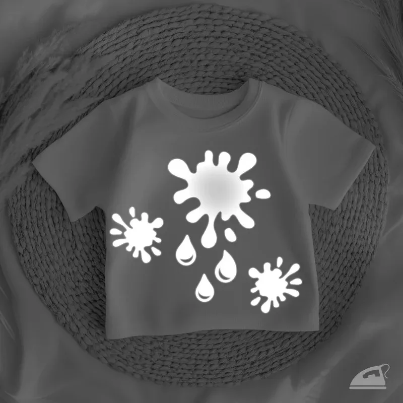 Reflexní nažehlovačky Kaňky, motiv ideální na softshell.