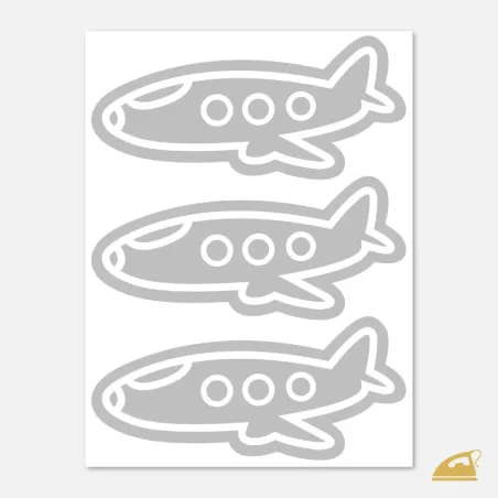 Reflexní nažehlovačky Letadlo ke zvýšení viditelnosti v silničním provozu.